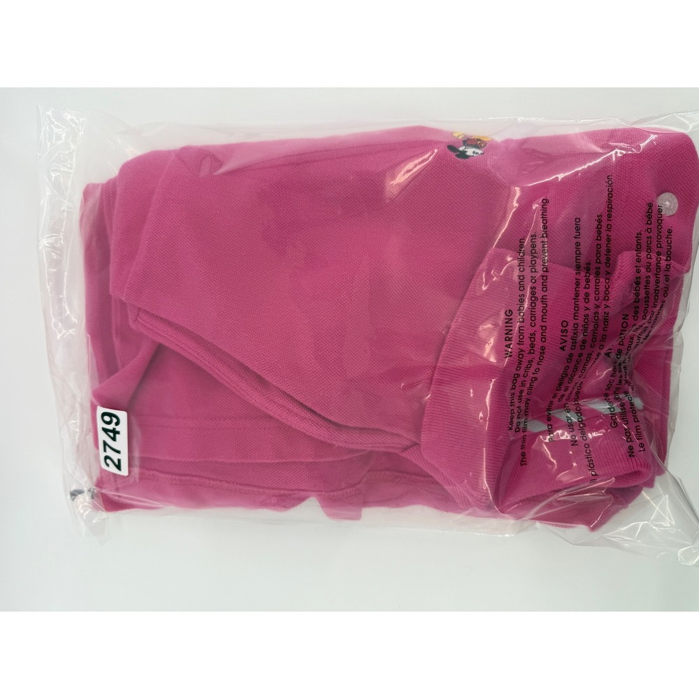 Disney Parks Mickey Mouse Polo XXL Cotton Pink Embroidered Pique Mens‎ Shirt - Picture 8 of 8